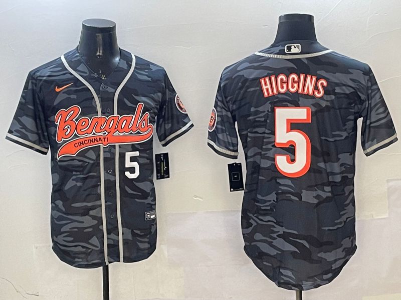 Men Cincinnati Bengals #5 Hiccins Camo Joint Name 2025 Nike Limited NFL Jersey style 4->cincinnati bengals->NFL Jersey